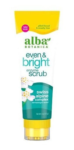 Exfoliante Enzimático Alba Botanica Even & Bright, 4 Oz