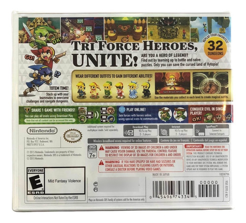Videojuego Nintendo 3ds The Legend Of Zelda Tri Force Heroes