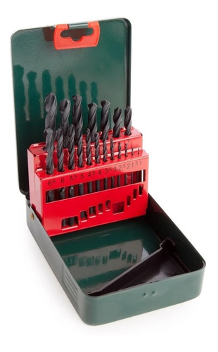 Juego X 19 Mechas Metal Hss Con Estuche Metabo Profesional