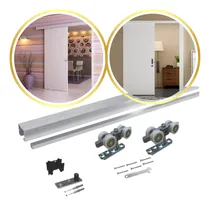 Comprar Kit Pu002Fporta De Correr Até 1 Mt  Trilho Com 2 Mt Alumínio
