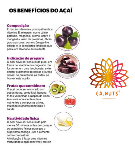 1 Kg Açaí Em Pó Desidratado Premium | Marca Ca.nuts