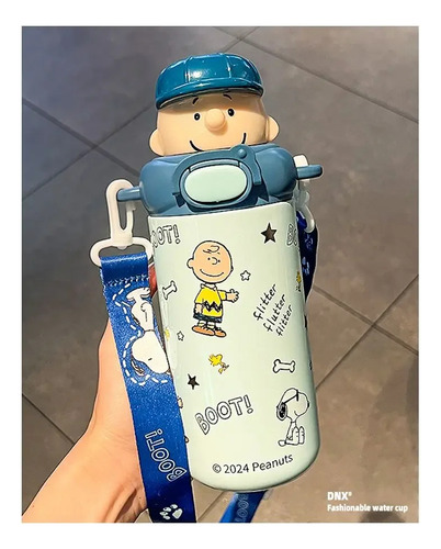 Termo Snoopy Charlie Brow Para Agua Caliente Y Fria