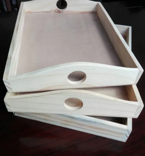 Bandejas En Madera Desayuno Artesanos 30x50 Cms