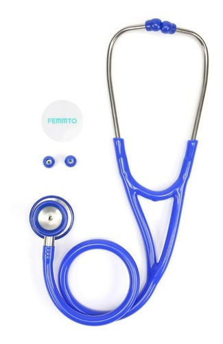 Imagen 1 de 9 de Estetoscopio Cardiologico Femmto Profesional Doble Campana Color Azul
