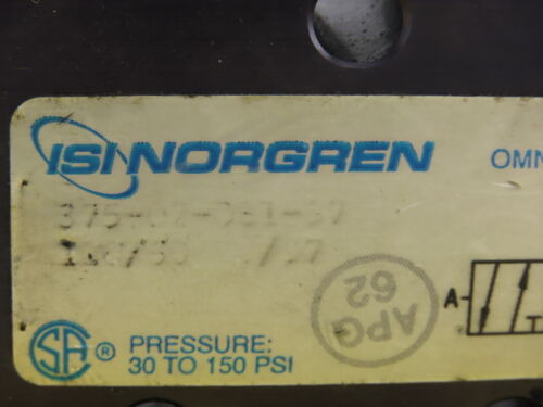 Norgren 375-02-081-s7 5/2 Position Single Solenoid Air V Vvf
