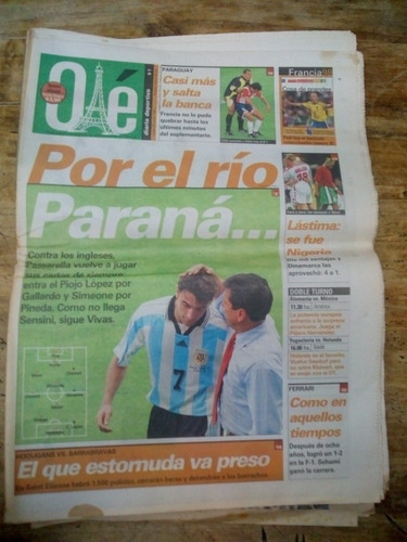 Ole Diario Deportivo Lunes 29 Junio 1998
