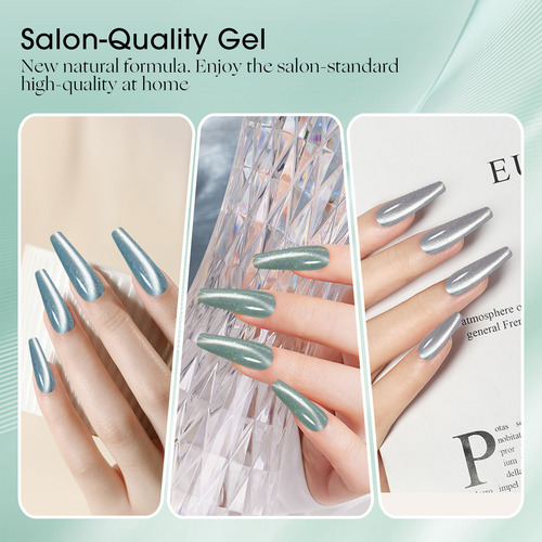 Esmaltes Uñas Gel Uñas Efecto Ojo Gato 12ml+ Iman,4 Uds