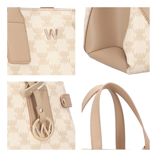 Bolsa Satchel Para Mujer Westies Beige Hbquinary22we