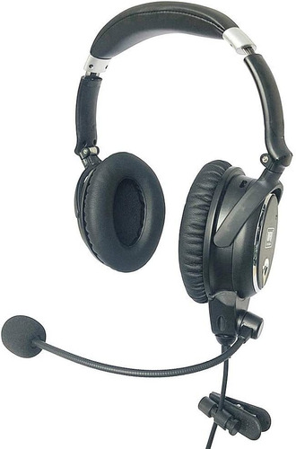 Auriculares  Ufq A7 Anr, De Aviacion/con Microfono/negro