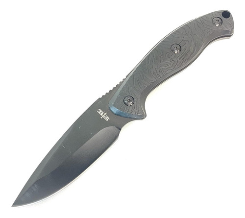 Cuchillo Tactico S-tec Full Tang Negro Con Funda Stt2514bk