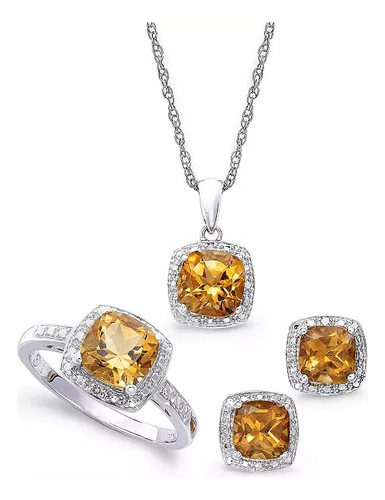 Set De Joyería De Plata