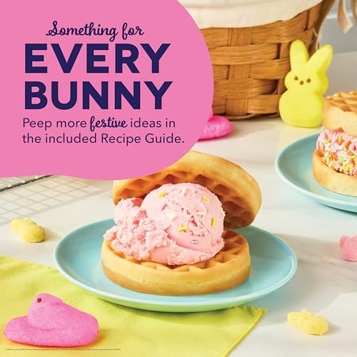 Peeps X Dash Bunny Mini Waffle Maker Para Gofres Individual
