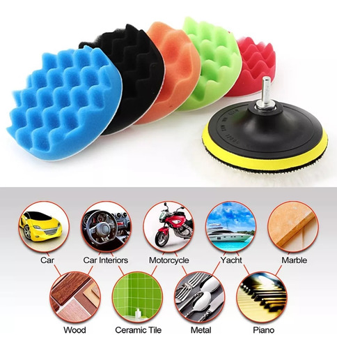 Kit De Polimento De Carro/borlas/furadeiras/esponjas De 5 Po