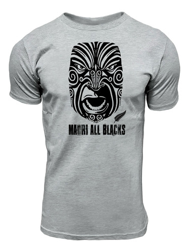 Remera Maori All Blacks Gris Melange