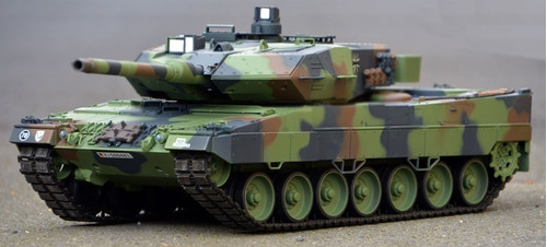 Tanque Rc Henglong Leopard 2a6 1/16 Humo Airsoft 6mm Sonido