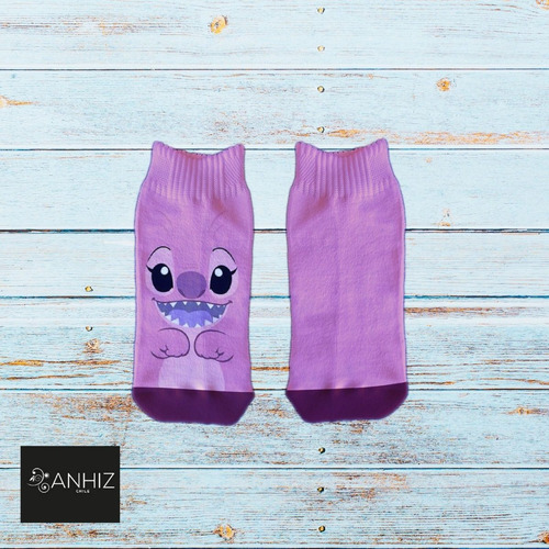 Imagen 2 de 10 de Calcetines Personalizados Divertidos Stitch