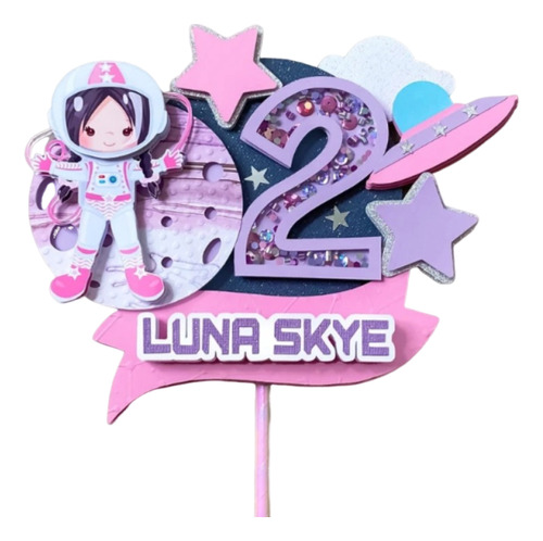 Arquivo De Corte - Topo Astronauta Rosa