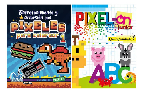 Pixel Art Aprende Y Colorea Con Pixeles - 2 Libros