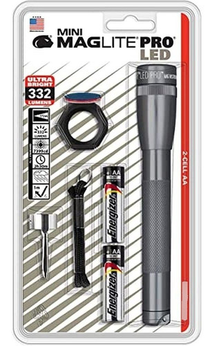 Maglite Mini Mag Led Pro 2 Celdas Aa Combo Pack - Gris