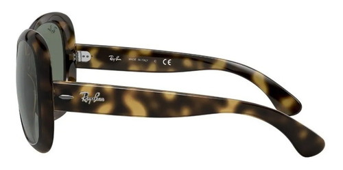 Imagen 4 de 8 de Anteojos de sol Ray-Ban Jackie Ohh II Standard con marco de nailon color gloss tortoise, lente green clásica, varilla gloss tortoise de nailon - RB4098