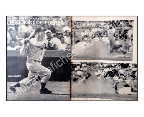 Cartel Vintage Note De Prensa Mickey Mantle 1956 //beisbol