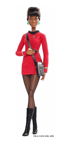 Barbie Collector Star Trek Uhura Pivotal Negra 2016 