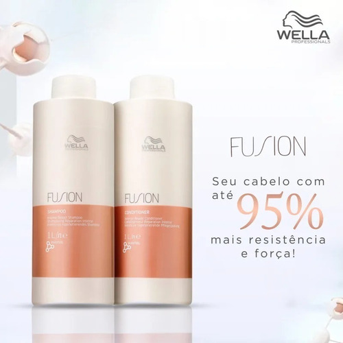 Wella Kit Fusion Shampoo + Condicionador 1 Litro Original