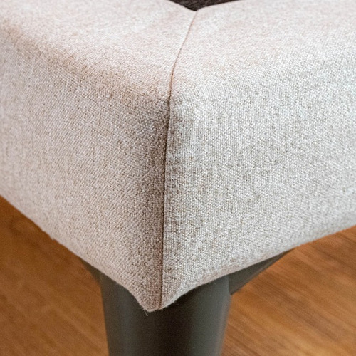 Cama King Size Danita, Base Armable Con Cabecera Roomi Color Beige Danita