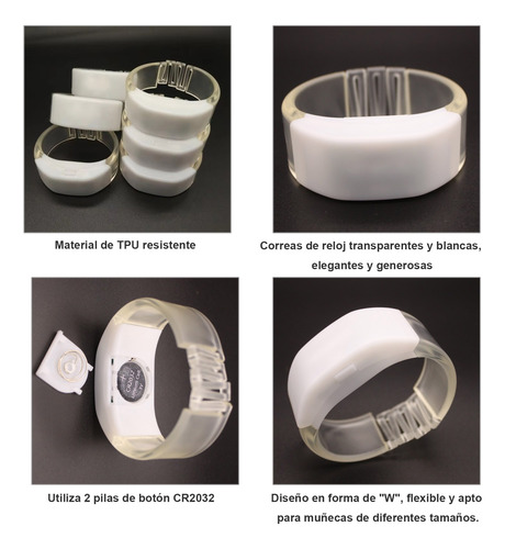 100 Pulseras Luminosas Con Control Remoto Para Conciertos