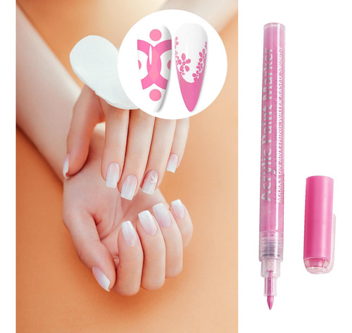 Caneta De Arte De Unhas Colorida Com Pontos E Ganchos Desenh