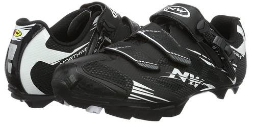 NUEVO EMBALAJE ORIGINAL Northwave Scorpius 2 SRS-MTB zapatos talla 42/UK/EU 8,5 negro/amarillo FL 