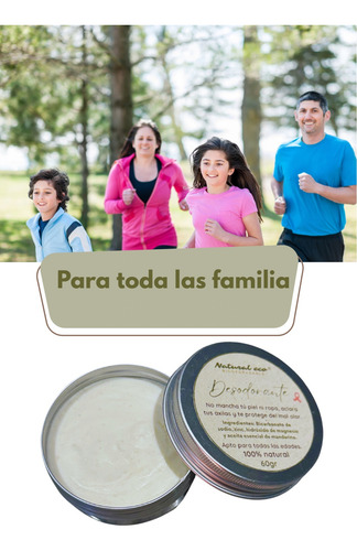 Desodorante Natural Sólido Corporal Aclara Las Axilas 1 Pza Aceite Esencial De Mandarina