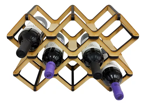 Vinoteca para 8 botellas, ideal para espacios reducidos