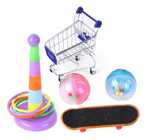 Bird Training Toy Intelligence Skateboard Parrot Toys Para
