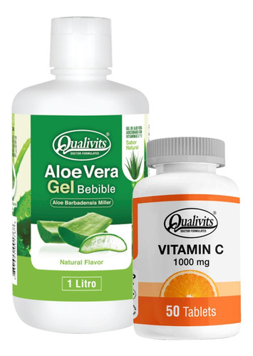 Vitamina C 1000 Mg X50 Aloe Vera Bebible Sabores Qualivits 