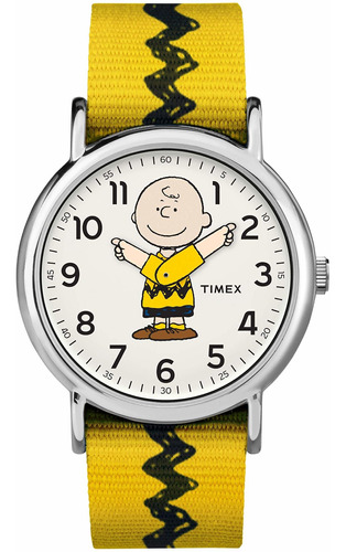 Reloj Hombre Timex Tw2r41100 Cuarzo Pulso Amarillo En Nylon