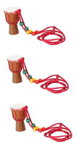 3 Piezas Adorno De Tambor Djembe Collar Africano Djembe...