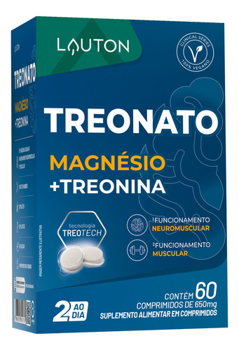 Treonato Magnésio + Treonina (clinical Series) - Lauton Sabor Sem sabor
