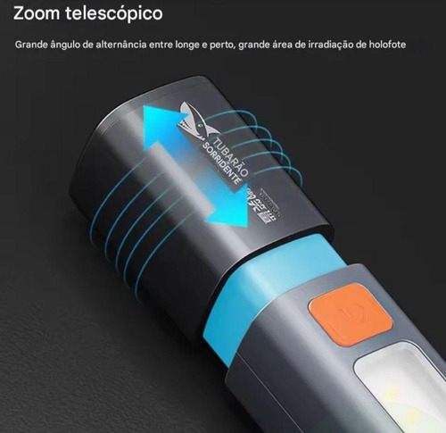 Mini Lanterna Led Recarregável Com Gancho Camping Usb