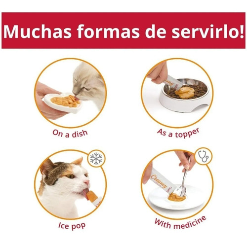 Snack para gatos Catit Creamy sabor atún 4 tubos