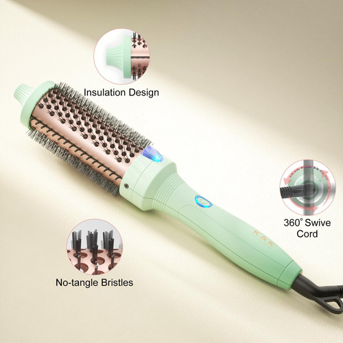 Cepillo Redondo Térmico Térmico Térmico K&k De 1.5 Pulgadas