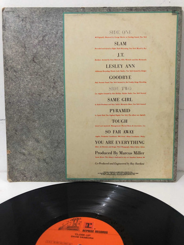 Lp David Sanborn Close Up + Encart 1988 Ne (Usado)