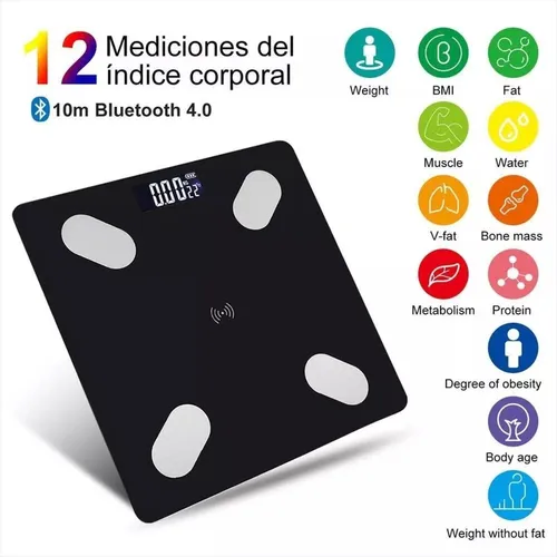 Báscula Digital Inteligente Con Bluetooth Obsequio Bandas X5