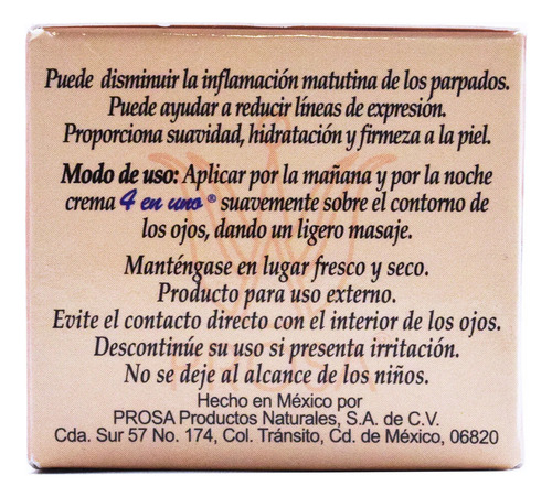 Crema Contorno De Ojos 4 En 1 Prosa Día/noche Colageno Todo Tipo De Piel Día/noche