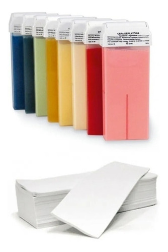 Calentador De Cera Depilatoria Roll-on Doble + 2cera + Papel