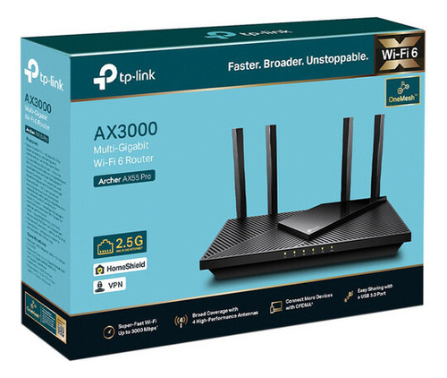 Router Tp-link Ax55 Pro Ax3000 Archer Dual Band Gigabit 2.5g