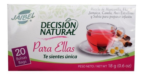 Aromatica Jaibel Decisión Natural Para Ellas X 20 Unidades