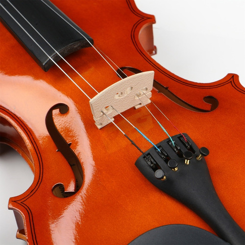 Imagen 3 de 6 de Violín 4/4 En Madera Con Estuche Arco
