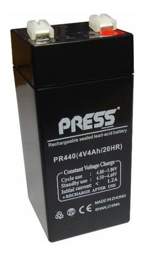 Bateria Sellada 4v 4a Press  Linternas Juegos Usos Varios