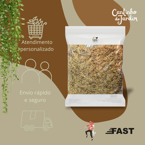 Musgo Sphagnum 20lts Para Orquídeas, Suculentas E Jardinagem